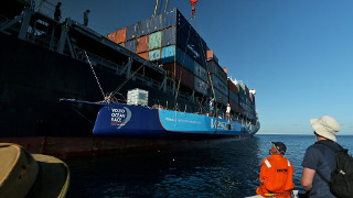 Imagens da recuperação do Barco da Team Vestas Wind